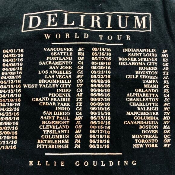 Elli Goulding 2016 Delirium World Tour Shirt M - Picture 4 of 5